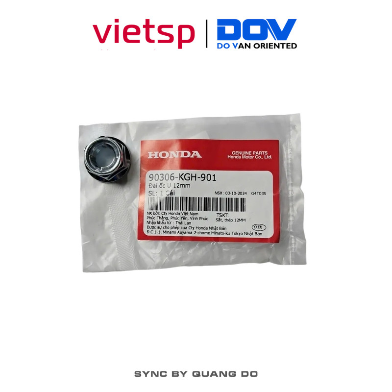 Đai Ốc U 12Mm HONDA Xe Ga / Xe Số (90306KGH901)