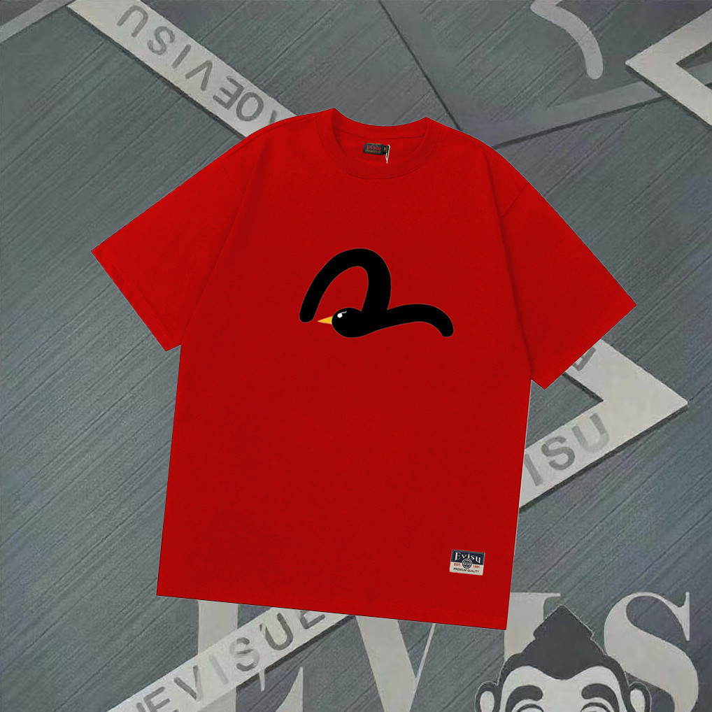 Áo thun Evisu / Áo thun Evisu Nam Nữ Áo thun in hình Áo ngắn tay được trang bị CETM