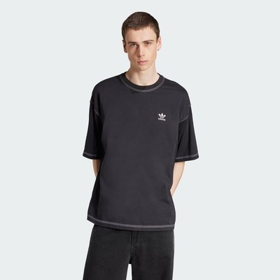 adidas Phong cách sống Áo Thun Ba Lá Essentials Nam Đen JW0971