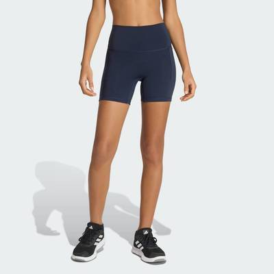 adidas Gym & Training Quần Legging Ngắn 3 Stripes Studio All Me Booty Nữ Màu xanh da trời KV4681