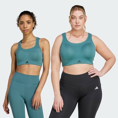 adidas Gym & Training Áo Bra Tập Luyện Nâng Đỡ Mạnh TLRD Impact Nữ màu xanh lá JX8844