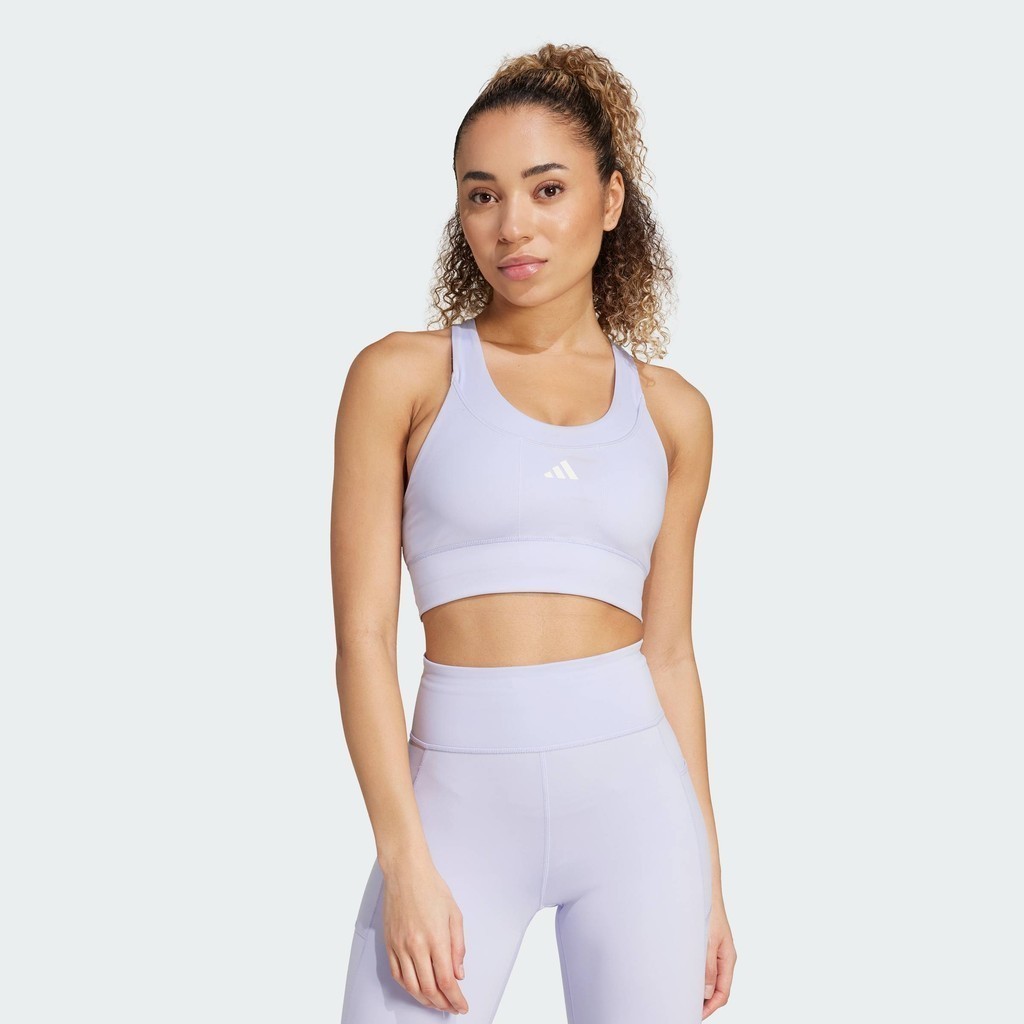 adidas Gym & Training Run Pocket Medium Support Bra Women Purple JI5991