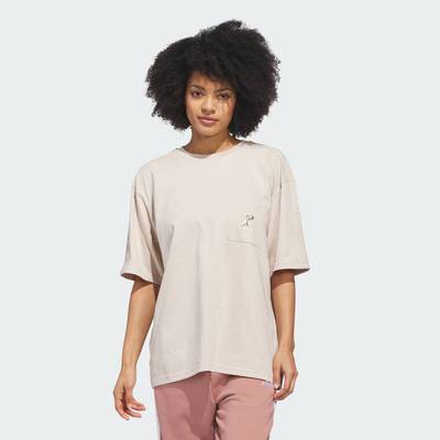 adidas Phong cách sống ÁO THUN GRAPHIC SUMMER DRINK 2 Nữ Be KB7188