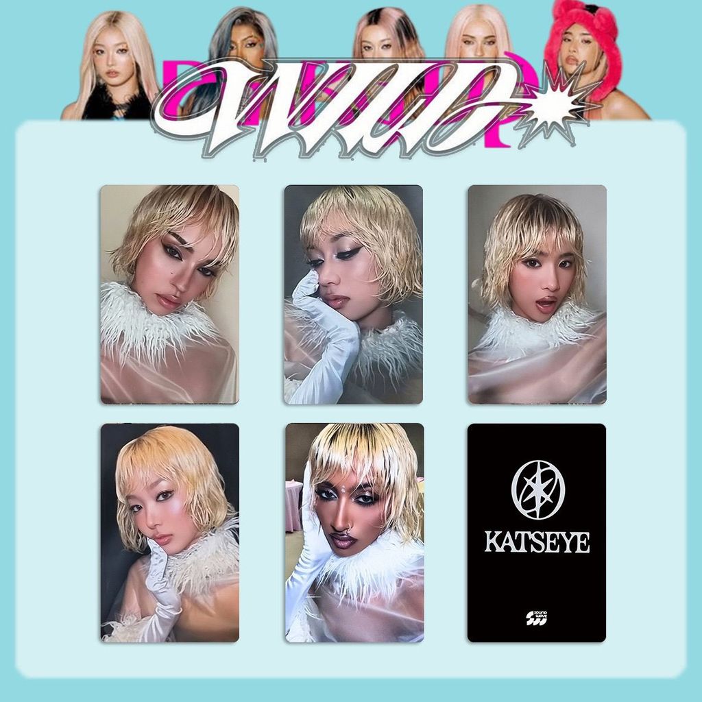 KATSEYE Mèo Học Sinh Photocard WILD Album Hàng Hóa Photocard PINKY UP Photocard wvs 8.9