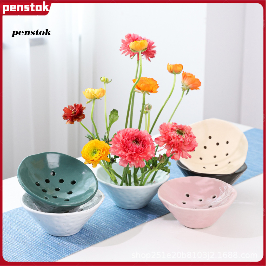Bút| Bền Hoa Bát Gốm Hoa Ếch Bát Nhật Bản Ikebana Bình Hoa Sắp Xếp Hoa Để Bàn Chậu Hoa Cho Văn Phòng