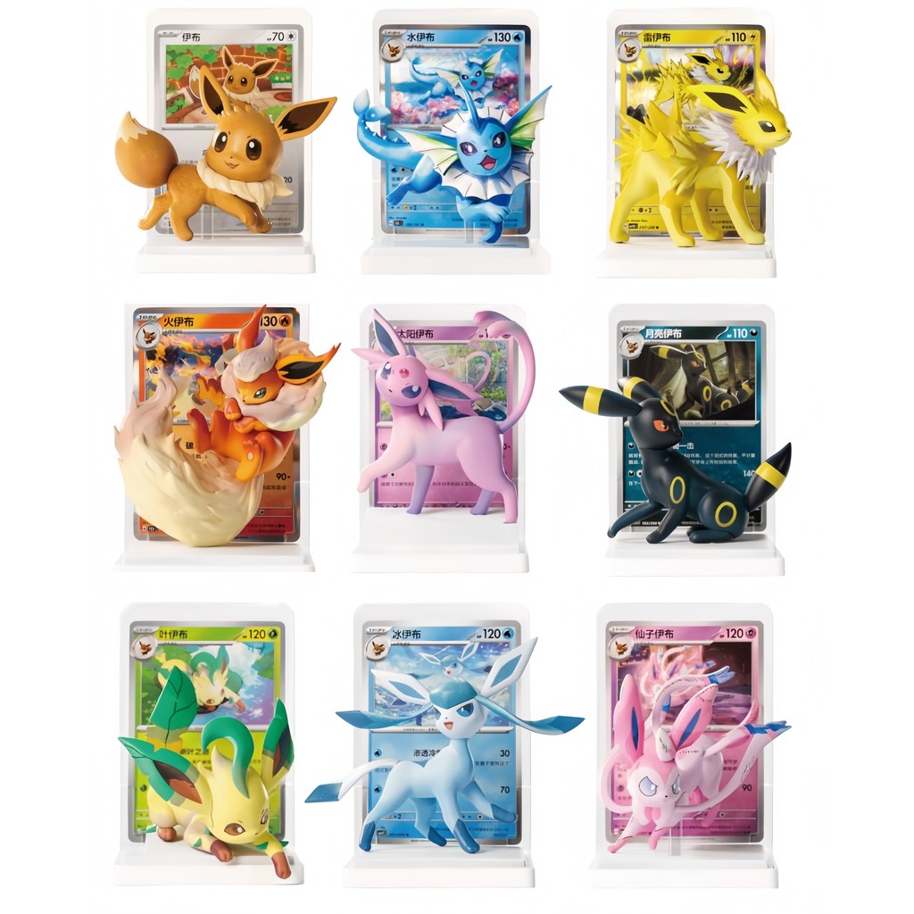 Chính hãng Trung Quốc PTCG Pokemon Pocket Monsters Eevee 's Evolution Serise Hình Đồ chơi mô hình