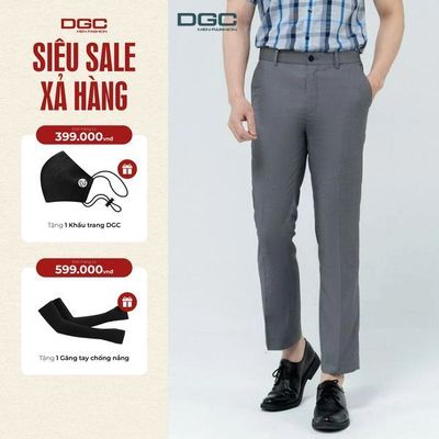 Quần âu nam dáng suông DGCs - chất liệu mềm mại, thoáng mát, bền đẹp - SQTBC01M