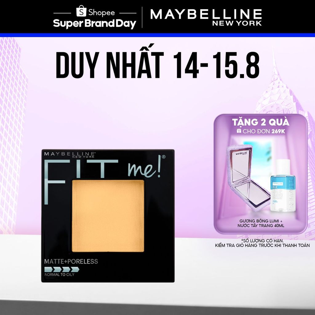 Phấn Phủ Mịn Lì Kiềm Dầu Fit Me Matte Poreless Powder Maybelline New York 8.5g