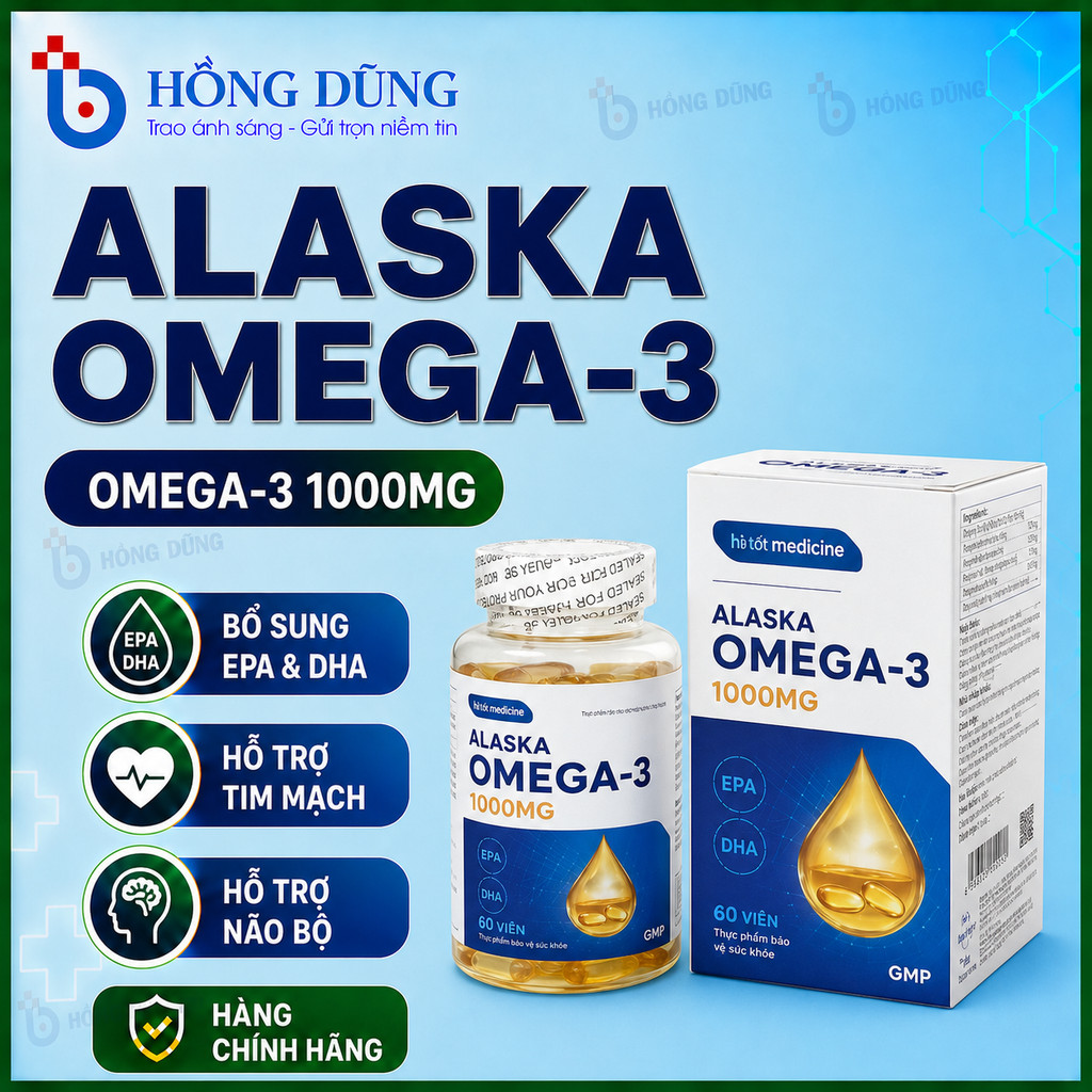 Dầu cá Alaska Omega-3 1000mg Meracine