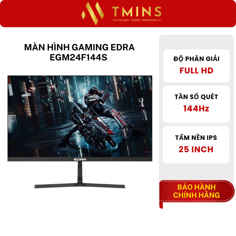 Màn hình gaming EDRA EGM24F144S (24 inch/ FullHD/ IPS/ 144Hz) - Hàng chính hãng