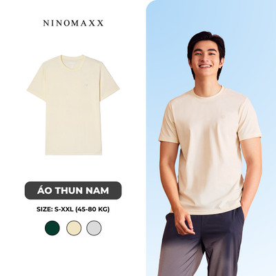 Áo Thun Nam Trơn Tay Ngắn Travel Fit Nhiều Màu NINOMAXX 2605011