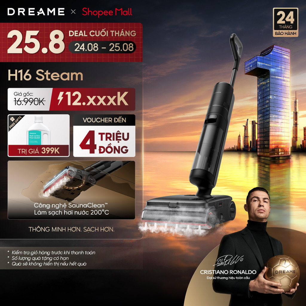 Dreame H16 Steam/ H16 Pro Steam/ H16 Pro Triforce Máy hút bụi lau sàn không dây| Lau sàn hơi nước 20