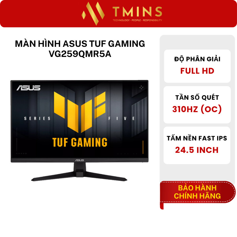 MÀN HÌNH GAMING ASUS 310HZ TUF VG259QMR5A (25 inch/FHD/Fast IPS/310Hz/0.3ms)