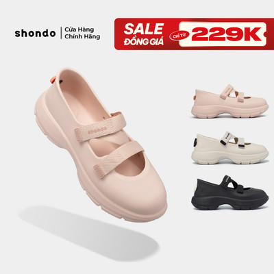 Giày Búp Bê Thể Thao Shondo Ballet Sneaker Nữ Dreamie Đế Cao 4cm Tôn Dáng Nhiều Màu