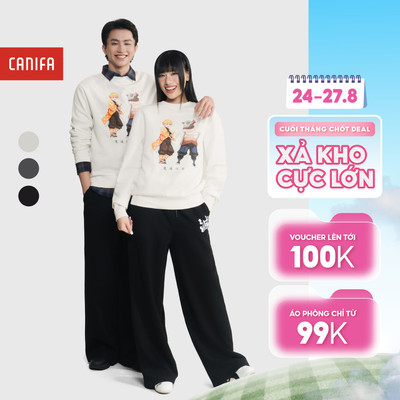 Áo nỉ unisex người lớn CANIFA 5TW25W002