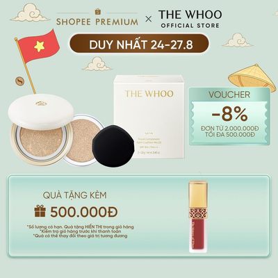 [THE WHOO OFFICIAL] Phấn nước trang điểm mịn lỳ Royal Complexion Satin Cushion SPF50+ PA+++