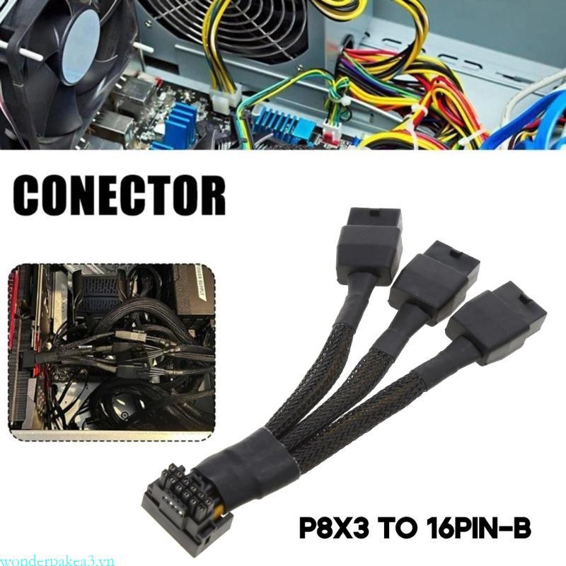 Wonderpakea3 16Pin 12VHPWR GPU Cáp Nguồn 90 Độ 90 Độ 16 Pin 12 + 4 Pin Nam Cho GPU