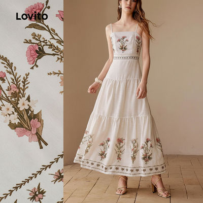 Lovito thanh lịch Váy Mùa Xuân Hè Nữ Thời Trang LBL30167