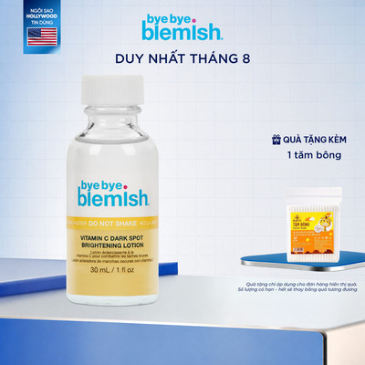 Chấm Thâm Mụn Vitamin C Giảm Thâm Mụn Nhanh Bye Bye Blemish Vitamin C Dark Spot Brightening Lotion 30ml