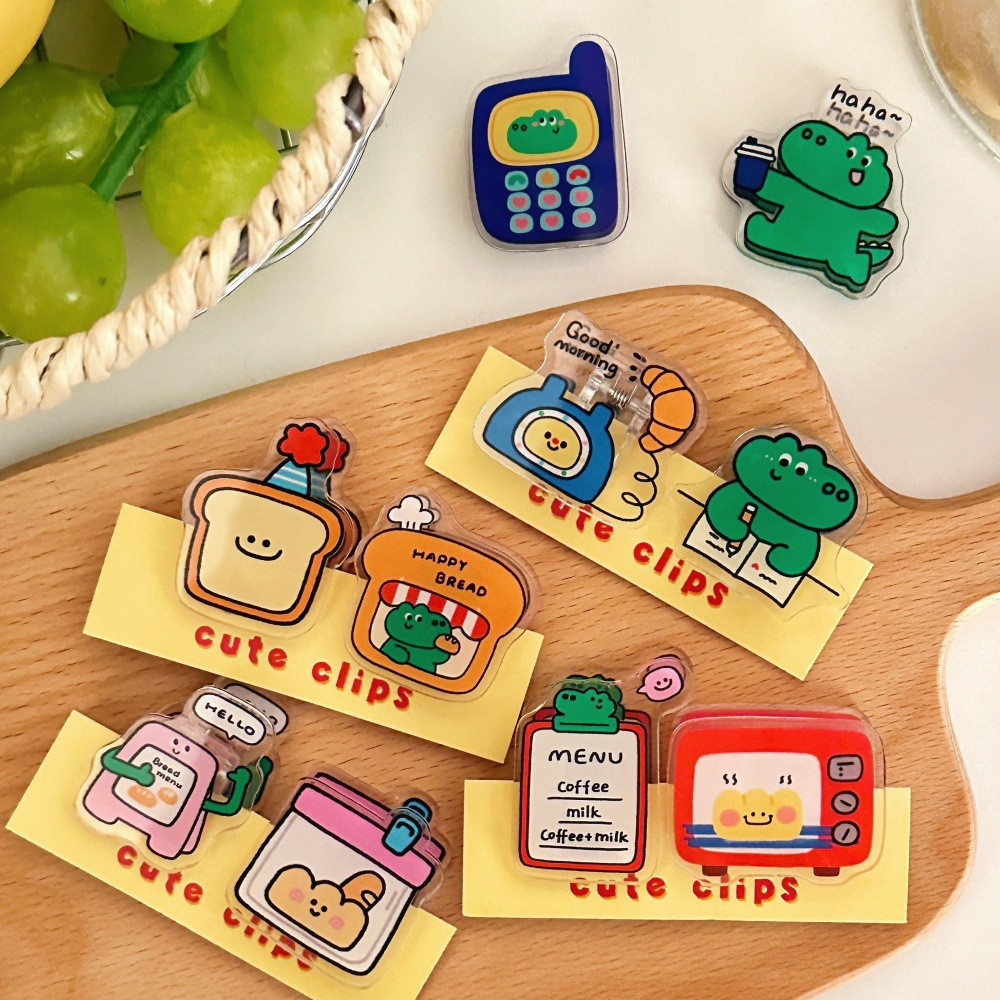 2026 Sản Phẩm Mới Hoạt Hình Dễ Thương Acrylic Kẹp Giấy Kiểm Tra Kẹp Bill Clip Ghi Chú Kẹp Ảnh Nhựa S