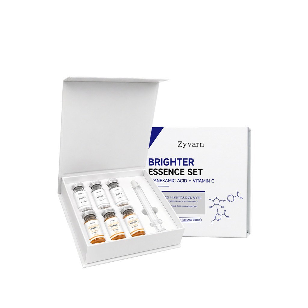Zyvarn VC Brightening Serum Set Brightening Skin Tone Dưỡng ẩm Hydrating Gentle Lock Fresh Serum Set