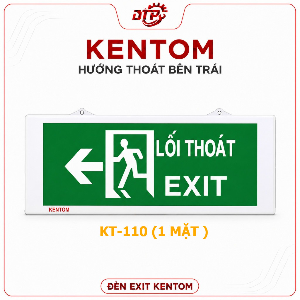 [ĐẠI LÝ CHÍNH HÃNG] [CÓ VAT] Đèn Exit Kentom KT110 Treo Trần 1 Mặt