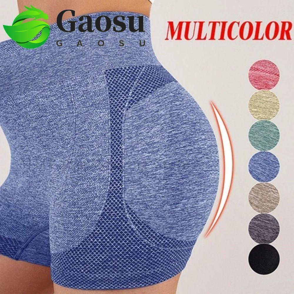 Quần short tập Yoga nữ GAOSU, Quần legging thể dục nâng mông Slim Fit, Quần áo thể thao nữ liền mạch