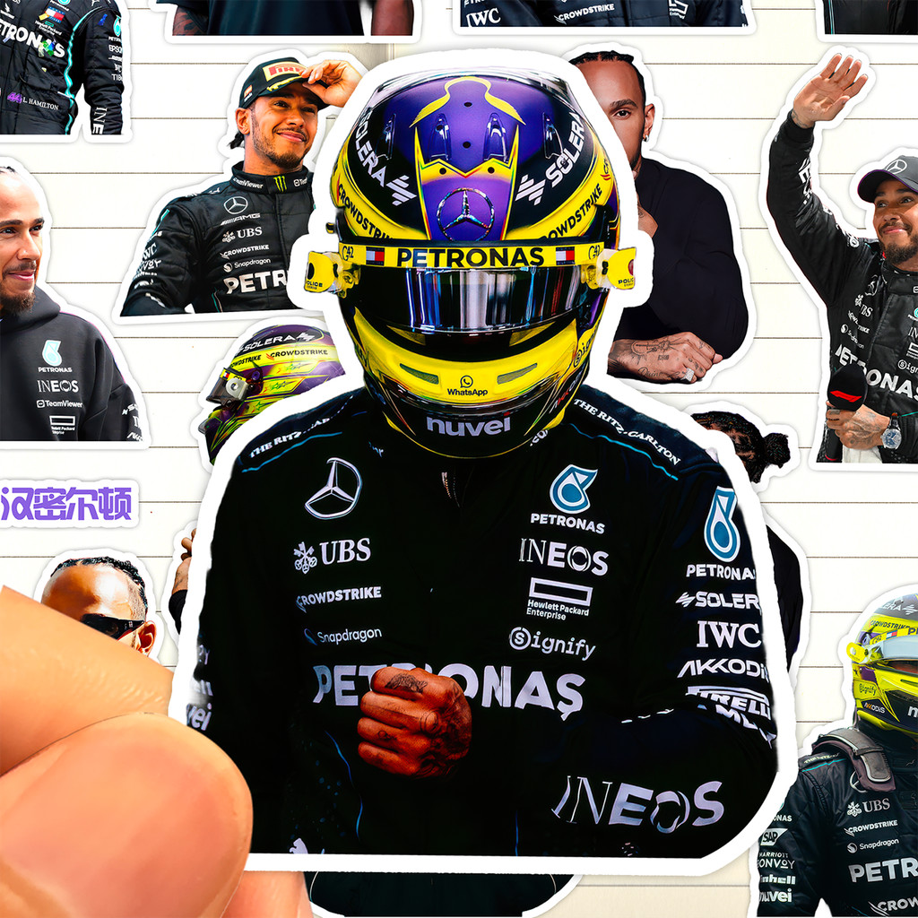 Lewis Hamilton Sticker HD Chống Thấm Nước F1 Đua Xe Vận Động Viên Lewis Hamilton Bộ Sưu Tập Miếng Dá