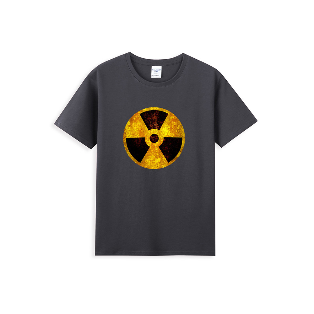 Áo thun Cotton nguyên chất ngắn tay NUCLEAR Chủ đề bức xạ NUCLEAR Ngược NUCLEAR Bảo vệ môi trường T