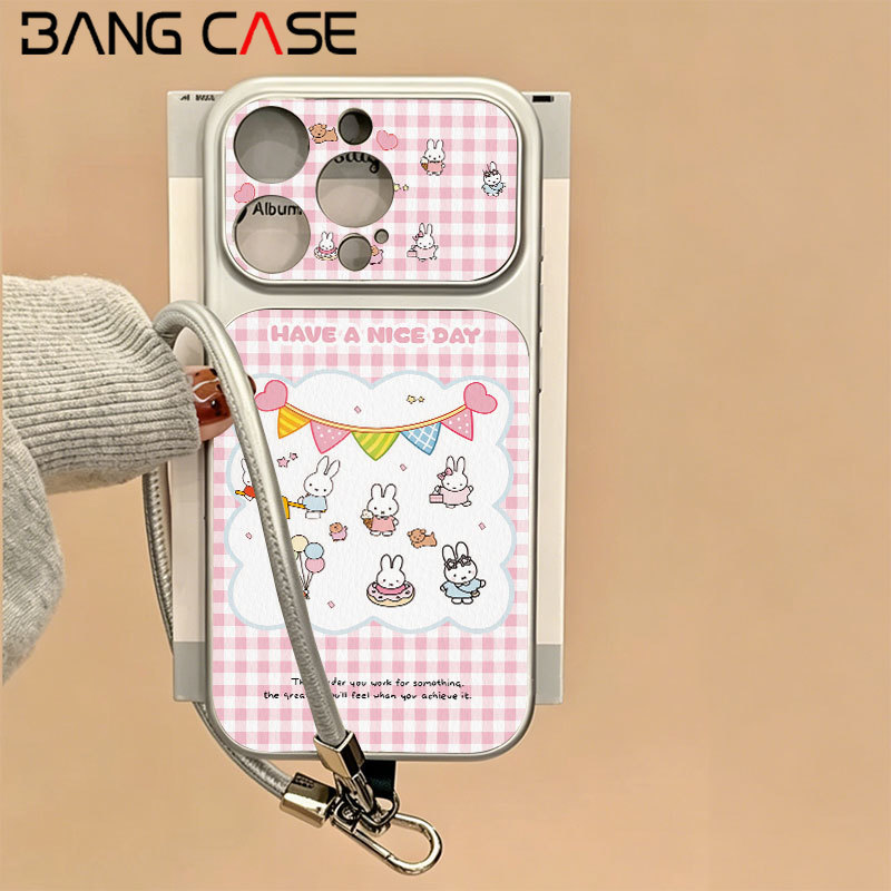 Leather Plated Phone Case for IPhone 17 16 15 14 13 12 11 Pro Max Xs Max Miffy Party Soft Cover with