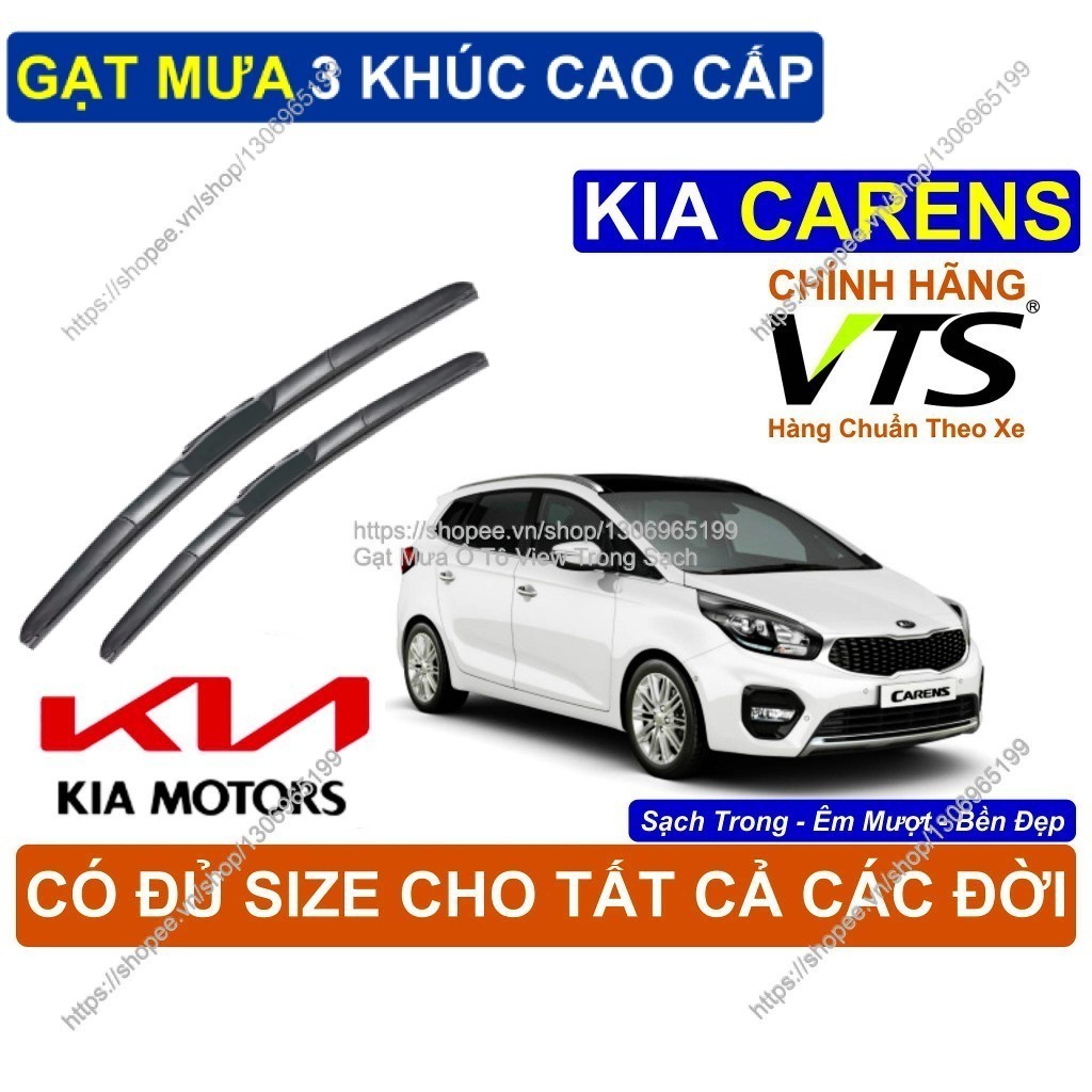 Gạt Mưa 3 Khúc Kính Lái Cao Cấp KIA CARENS, Cặp G.ạt Mưa Kính Lái KIA CARENS,  KIA CARENS