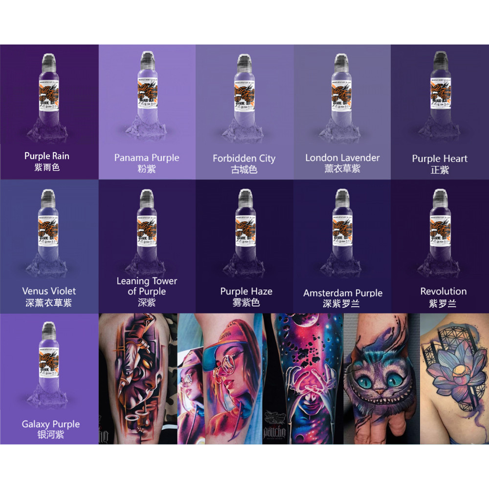 Thiết Bị Xăm Nhập Khẩu Nhiều Màu Sắc Xăm Sắc Tố Thế Giới Nổi Tiếng Orpheus Tím Series
