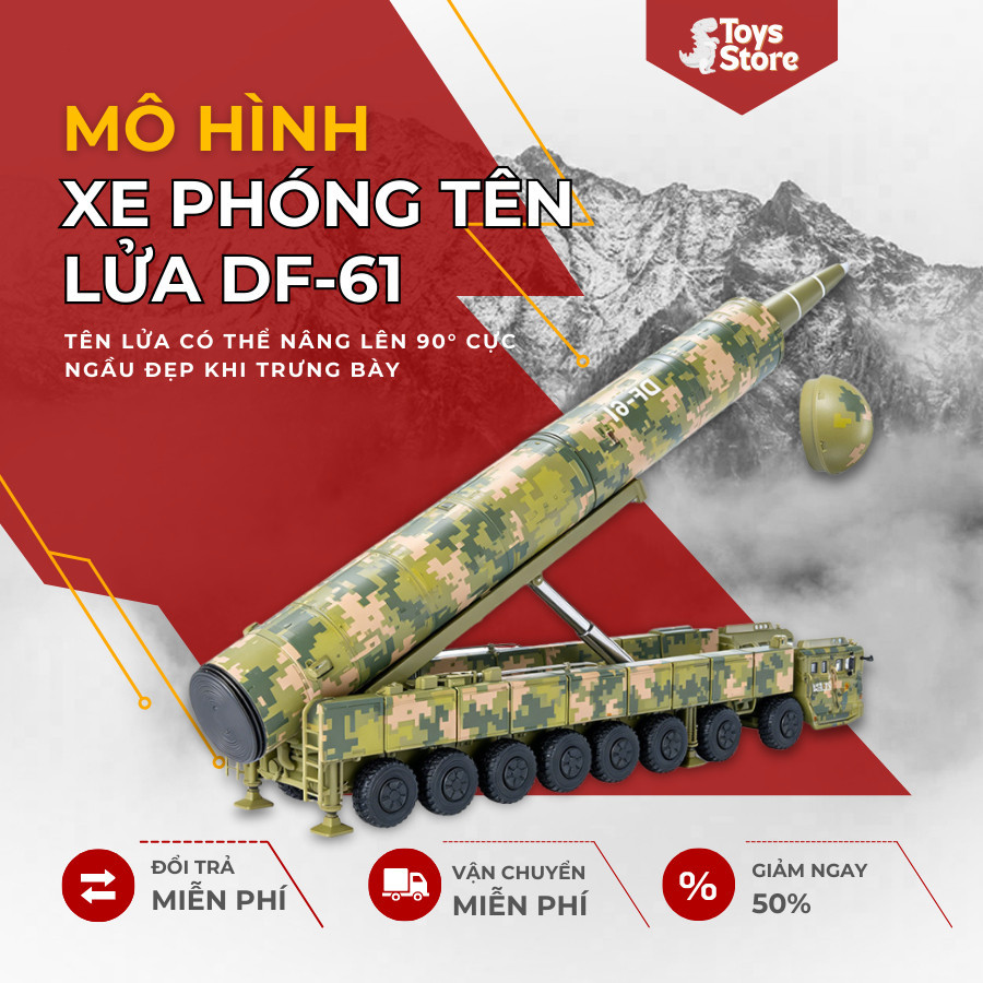 Mô Hình Xe Đồ Chơi Phóng Tên Lửa DF-61 Chiến Xa Phóng Tên Lửa
