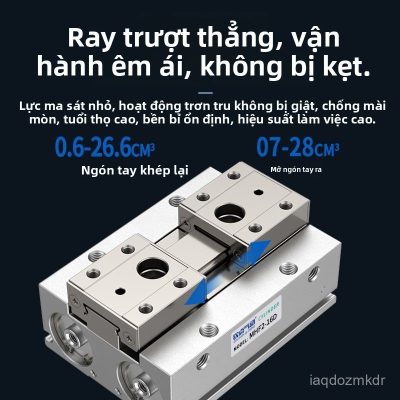 Xi lanh khí nén kẹp song song MHF2-8D 12D 16D 20D1R D2R ray trượt mỏng chính xác cao chống trượt