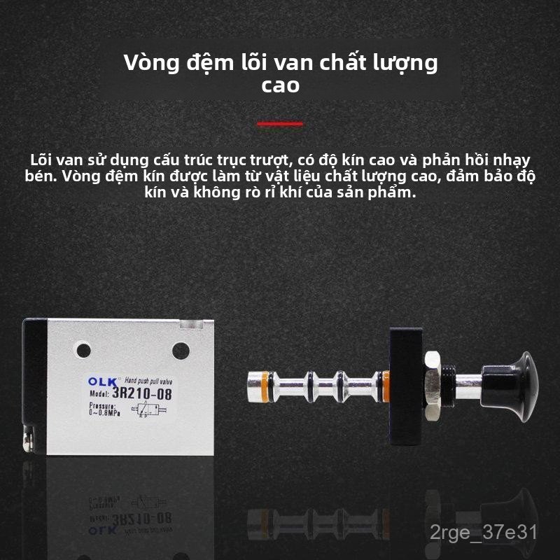 Van tay gạt OLK 3R210-08 3R310-08 hai chiều ba cửa điều khiển khí nén bền đẹp giao nhanh