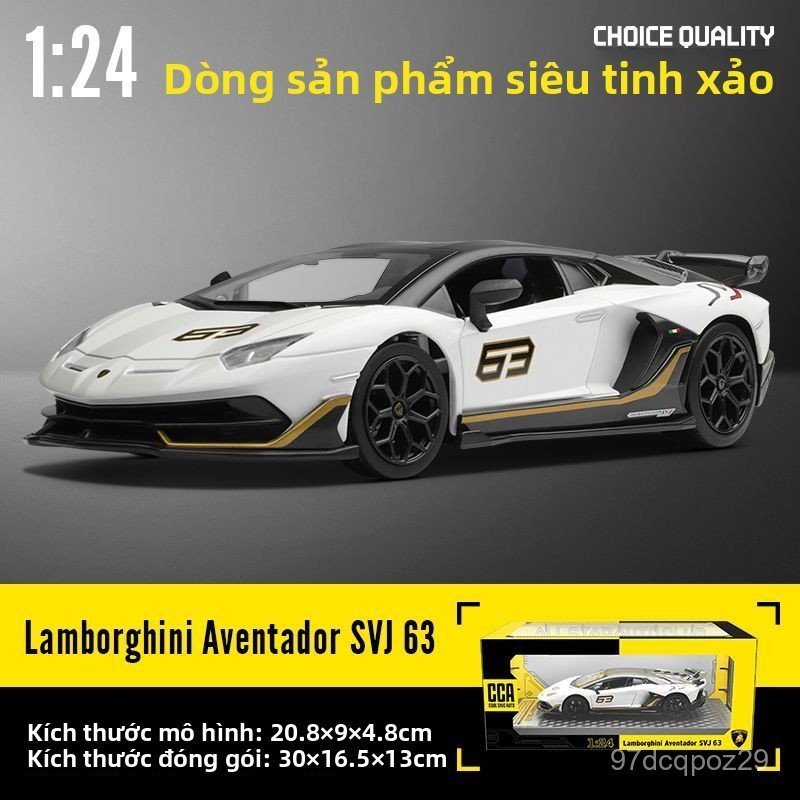 Mô hình xe CCA:24 Lamborghini Aventador SVJ63 hợp kim chính hãng ủy quyền bền đẹp giao nhanh