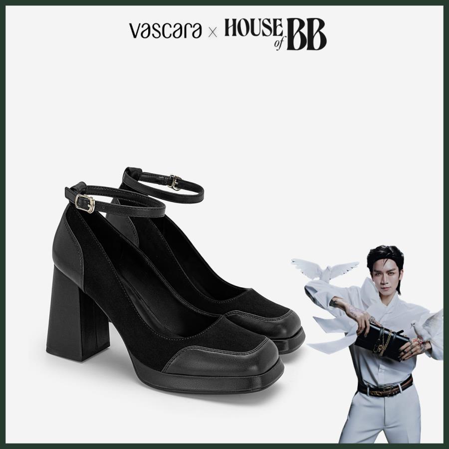 Vascara Giày Bít Mũi Platform Ankle Strap - BMN 0769