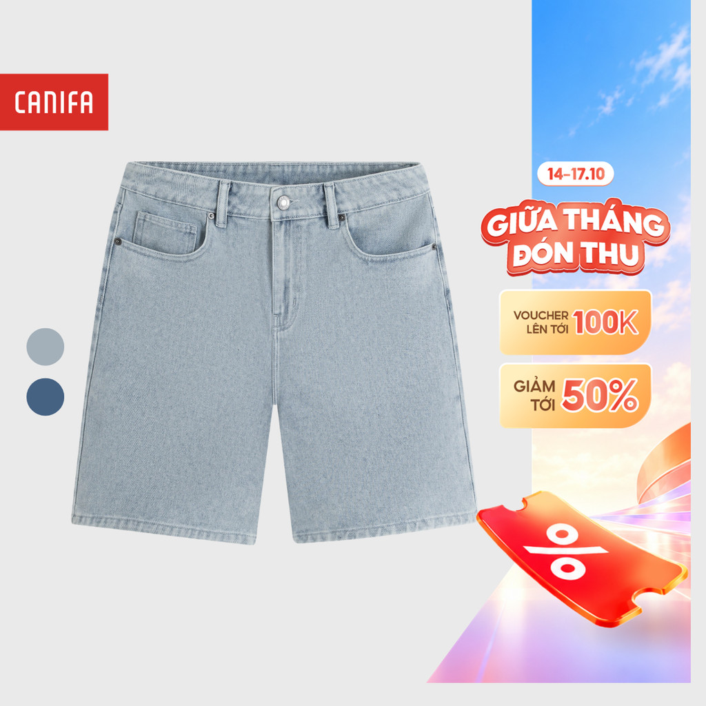 Quần short jeans nữ dáng bermuda CANIFA 6BS26S006
