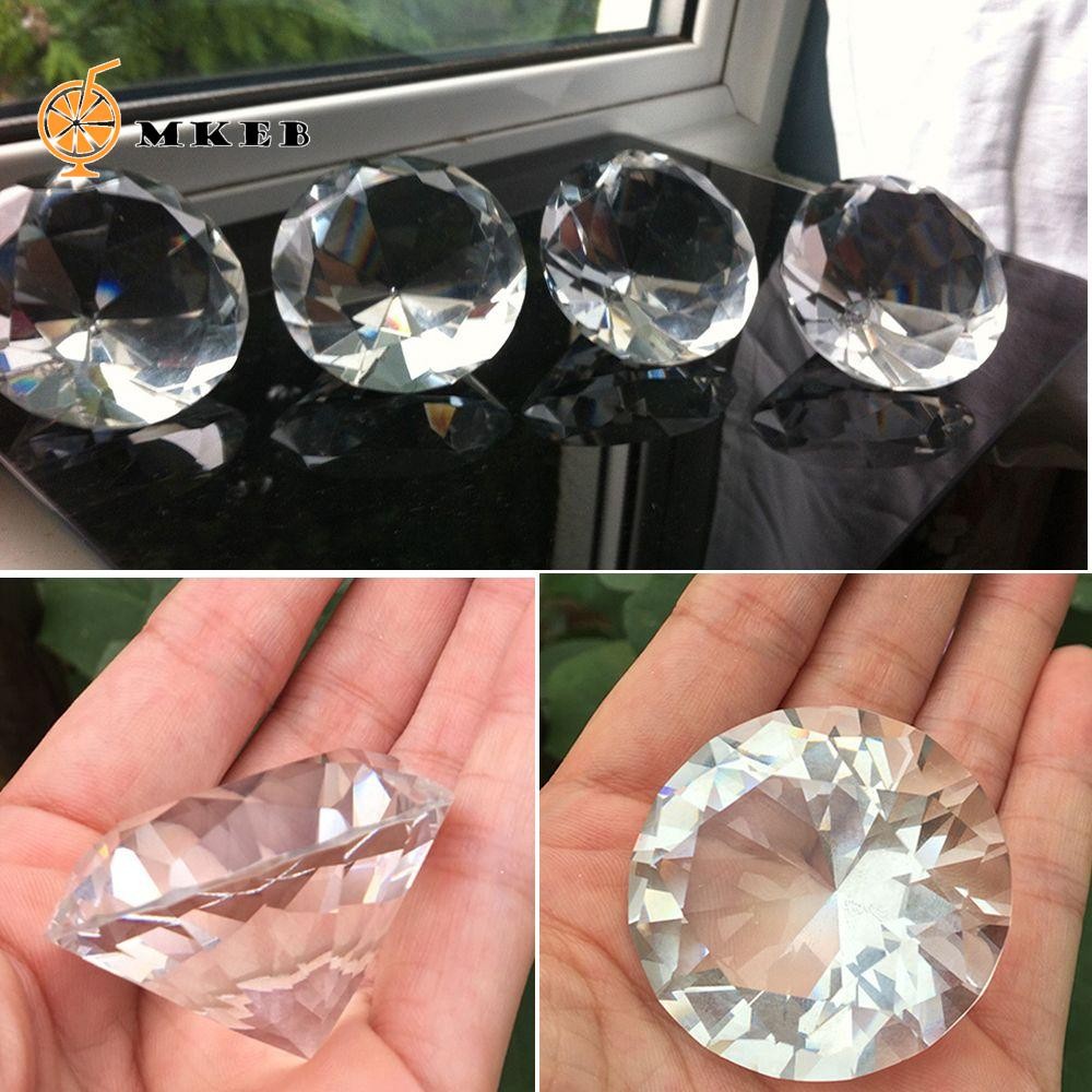 MKEB Clear Fashion Crafts Hot 40mm Art Design Cut Glass Paperweight