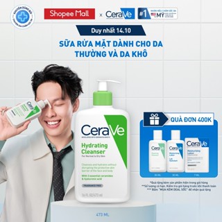 Sữa rửa mặt giúp làm sạch sâu dành cho da thường và da khô Cerave Hydrating Cleanser 473ML