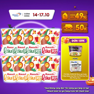 [HO - Masan] Combo 8 Mì Omachi lẩu cầm tay hương vị ( 3 tomyum + 3 ngao nấm rong biển + 2 tôm hùm phô mai )