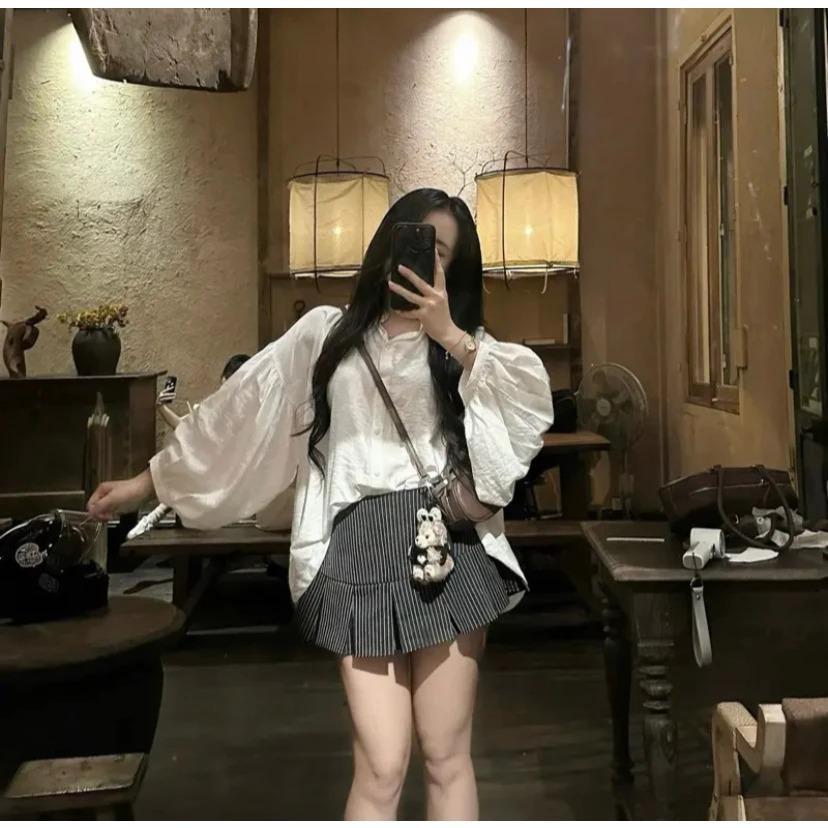 Chân Váy Kẻ Hack Dáng Form Xoè BIGSIZE Có Quần Bảo Hộ Đồng Chất Tuypsy 2 Lớp TA-035 | BigBuy360 - bigbuy360.vn