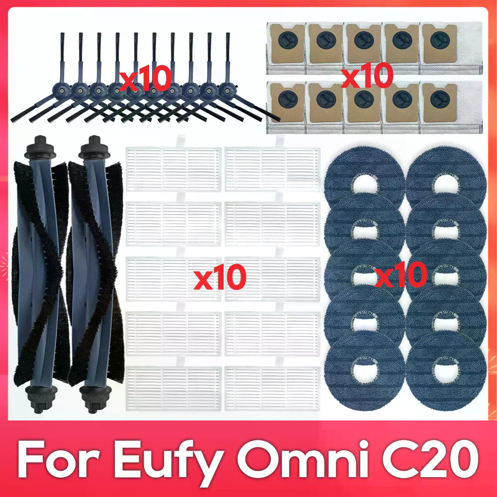 Tương Thích Cho (Eufy Omni C20) Robot Hút Chân Không Phụ Kiện Chính Bàn Chải Bên Bộ Lọc Cây Lau Nhà 
