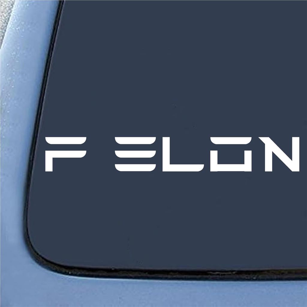 F Elon Anti Elon Musk Tesla Club Ốp Lưng Dán Đề Can Cửa Sổ Ô Tô, Tôi Đã Mua Cái Này Trước Khi Chúng 