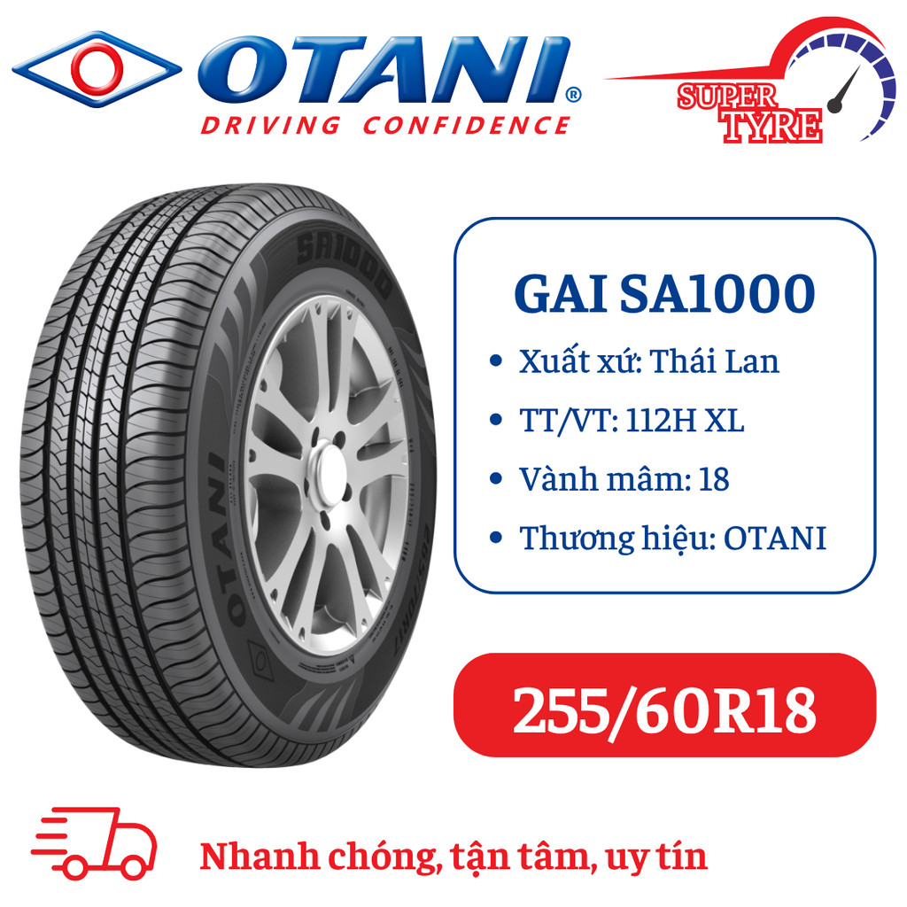 Lốp ô tô Thái Lan OTANI 255/60R18 SA1000