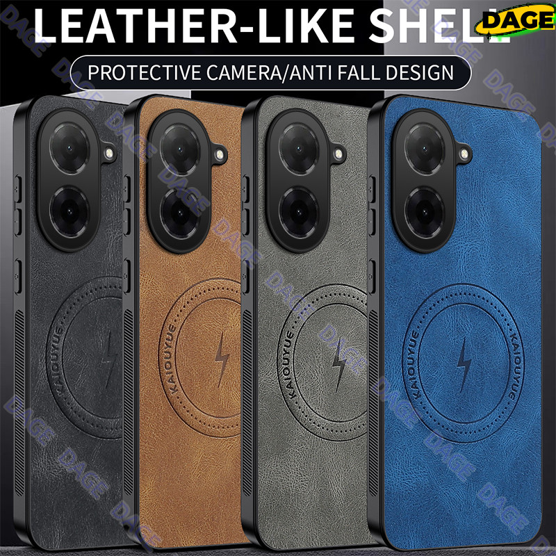 Ốp Lưng COD Cho Redmi A5 4G Lightning Nappa Họa Tiết Da PU Từ Tính Bảo Vệ Camera Chống Rơi Cho Redmi