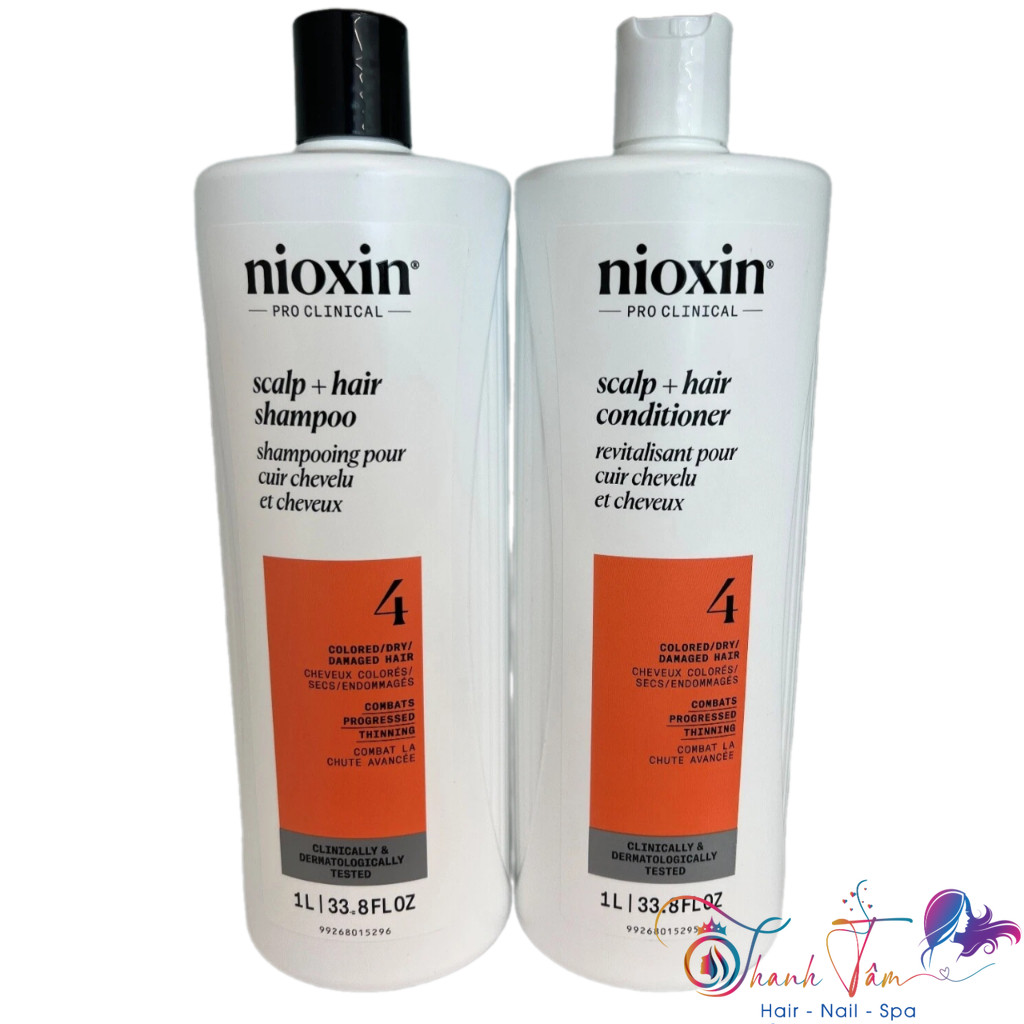 [ NA ] Dầu gội xả chống rụng tóc Nioxin System 4 1000mlx2 ( New 2025 )