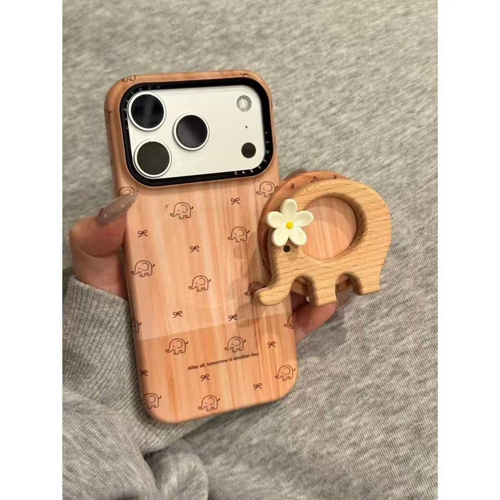 Hoạt Hình Toàn Màn Hình Nơ Bé Voi Từ Tính Áp Dụng Cho ihone17promax15pro Ốp Điện Thoại 14 Phong Cách