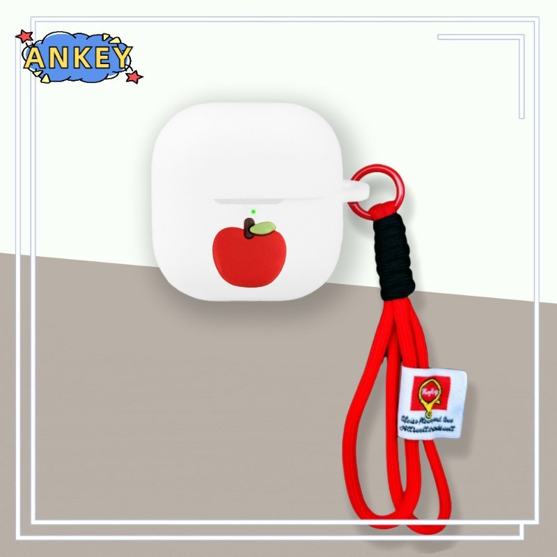 for Huawei FreeClip 2 Silicone Cartoon Apple Balloon Pattern Headphone Cases With Hook Protective Sh