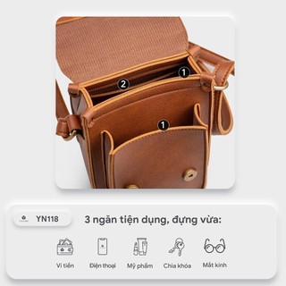 Túi Yuumy (Thời trang nữ đi chơi size 13 - Túi đeo chéo da Seasand YN118) Bagsmart